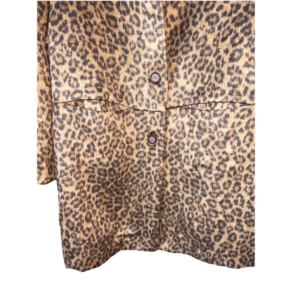 Old Navy Women’s Faux Fur Raglan Sleeve Mid Length Leopard Print Coatigan Sz. M - Picture 11 of 16